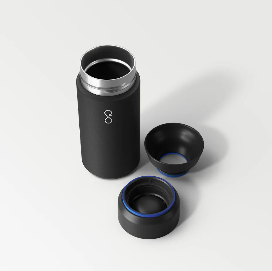 Terra Nova's Ocean Bottle Brew Flask Obsidian Black (350ml)